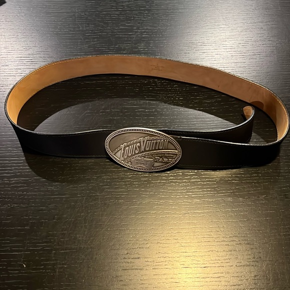 LOUIS VUITTON Santur Eldorado belt size 100/40 
Silver Hardware Color Black - Picture 1 of 8